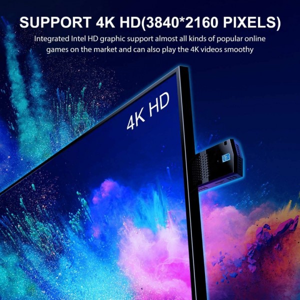 Mini PC Stick Windows 10 Pro with Atom x5-Z8350, 8GB DDR3L 128GB ROM, Support 4K HD Fanless Laptop, Bluetooth 4.2 and 2.4G / 5.0G Dual Band WiFi