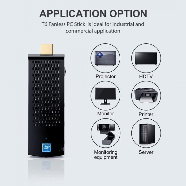 Mini PC Stick Windows 10 Pro with Atom x5-Z8350, 8GB DDR3L 128GB ROM, Support 4K HD Fanless Laptop, Bluetooth 4.2 and 2.4G / 5.0G Dual Band WiFi