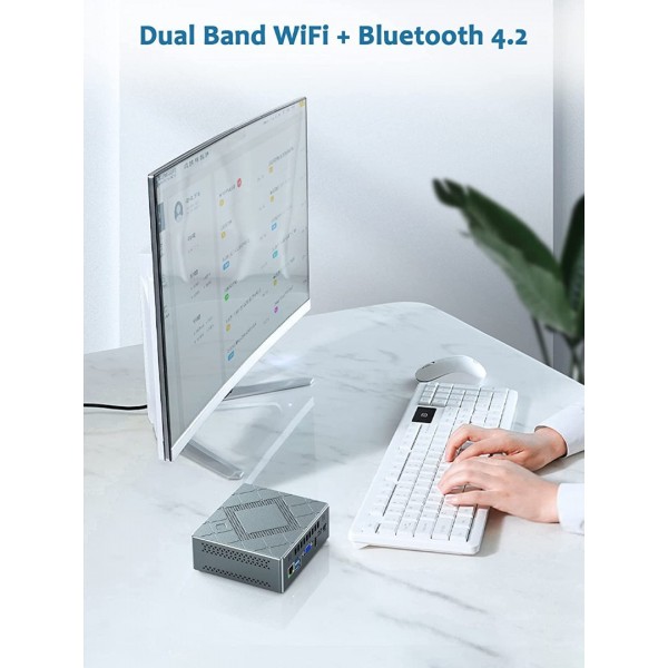 Windows 11 Mini PC,Intel Core i5-8279U(Up to 4.1GHz),16GB RAM+512GB M.2 SSD Small Desktop PC,Support 2.5" mSATA SSD/Bluetooth 4.2/WiFi 5/USB3.0/4K HD,Fingerprint Unlock Working&Gaming Mini Computer