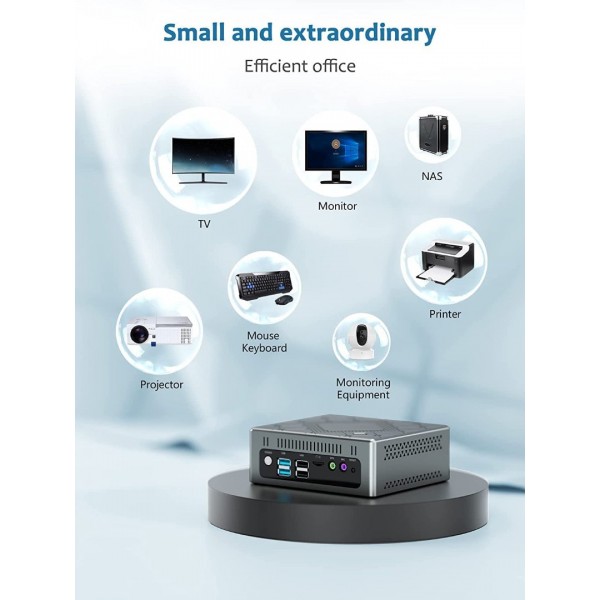 Windows 11 Mini PC,Intel Core i5-8279U(Up to 4.1GHz),16GB RAM+512GB M.2 SSD Small Desktop PC,Support 2.5" mSATA SSD/Bluetooth 4.2/WiFi 5/USB3.0/4K HD,Fingerprint Unlock Working&Gaming Mini Computer